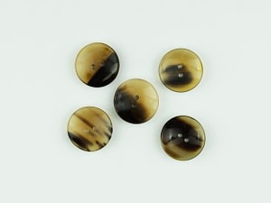 25mm Pale horn bowl shaped buttons